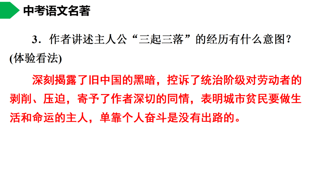 骆驼祥子思维导图内容梳理与解析